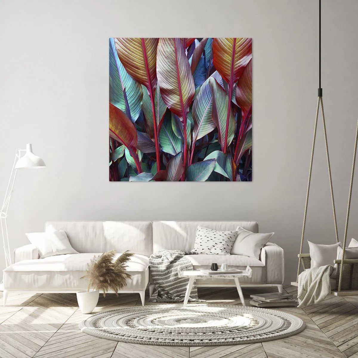 Schilderen op canvas - Een kleurrijk struikgewas - 60x60 cm