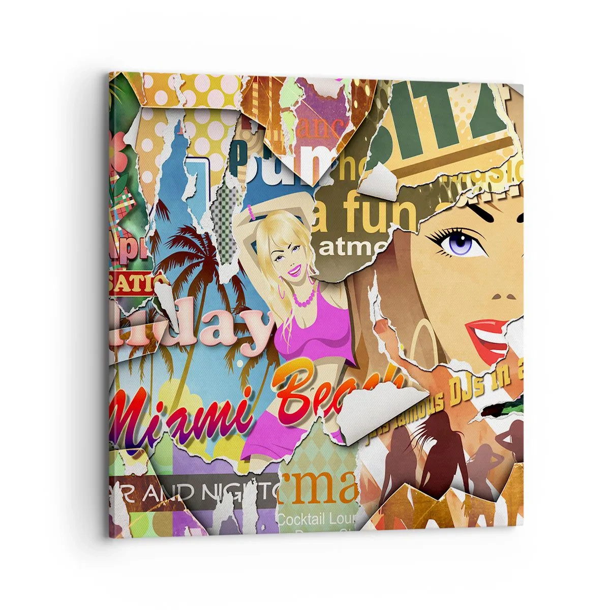 Schilderen op canvas - Zomerse flashbacks - 70x70 cm