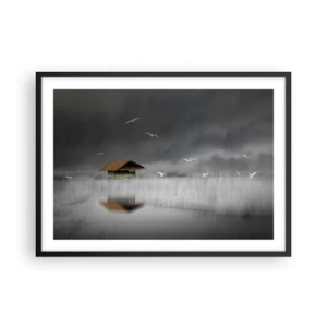Poster in een zwarte lijst - Beschutting tegen regen - 70x50 cm