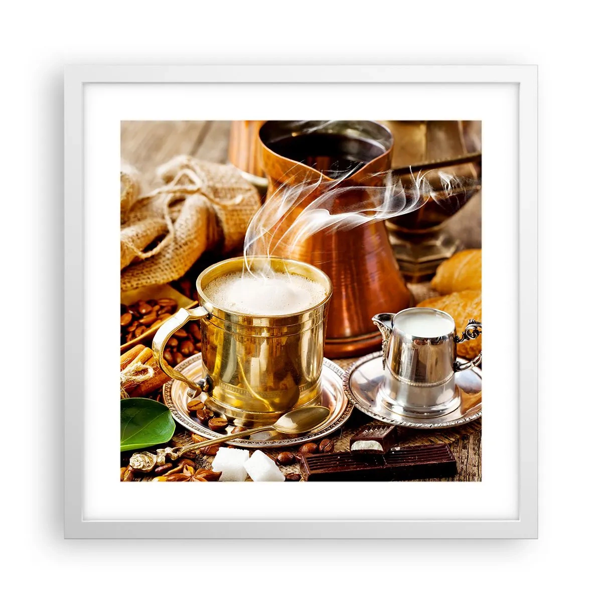 Poster in een witte lijst - Prettige dag! - 40x40 cm