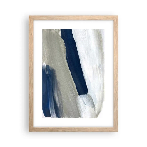 Een poster in een licht eiken lijst - Ontmoeting met witheid - 30x40 cm