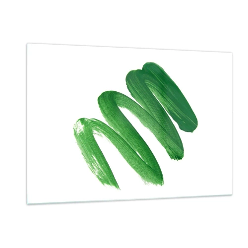 Schilderen op glas - Groene grap - 120x80 cm