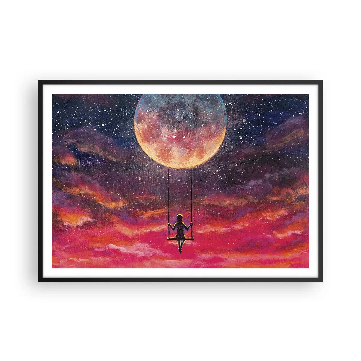 Poster in een zwarte lijst - Droom - 100x70 cm