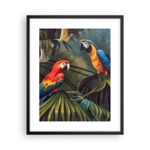 Poster in een zwarte lijst - Romantiek in de tropen - 40x50 cm