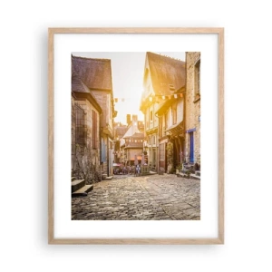 Een poster in een licht eiken lijst - De witte geest van het stadje - 40x50 cm