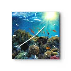 Wandklok - Klok - Onderwater schatten - 40x40 cm