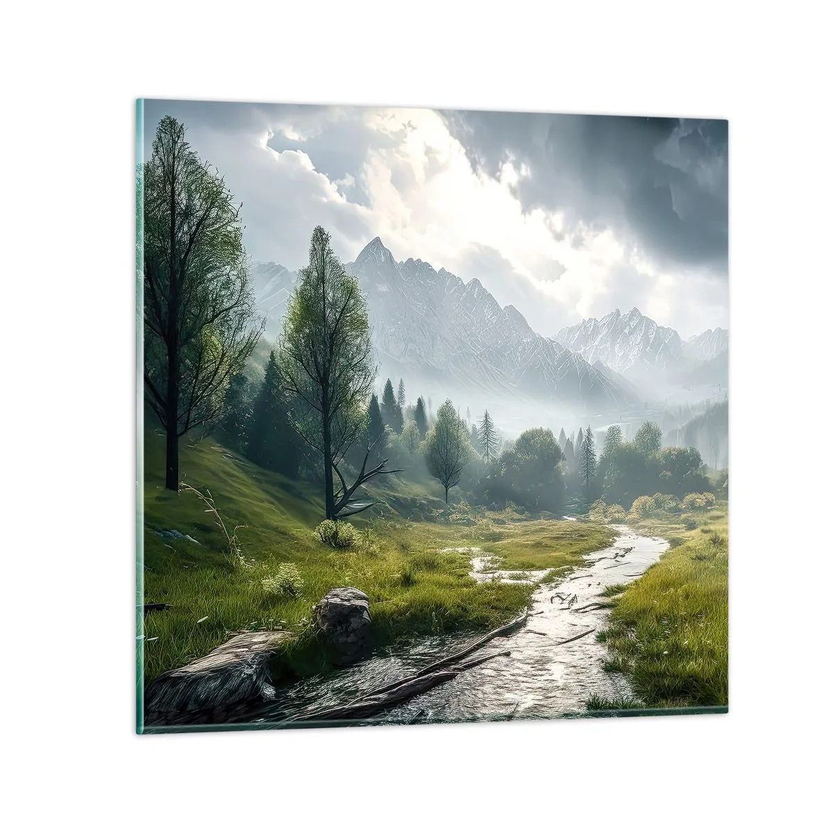 Schilderen op glas - Daarheen en terug - 70x70 cm
