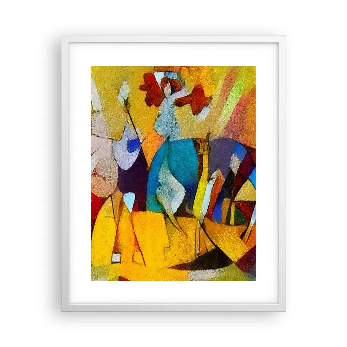 Poster in een witte lijst - Zon - leven - vreugde - 40x50 cm