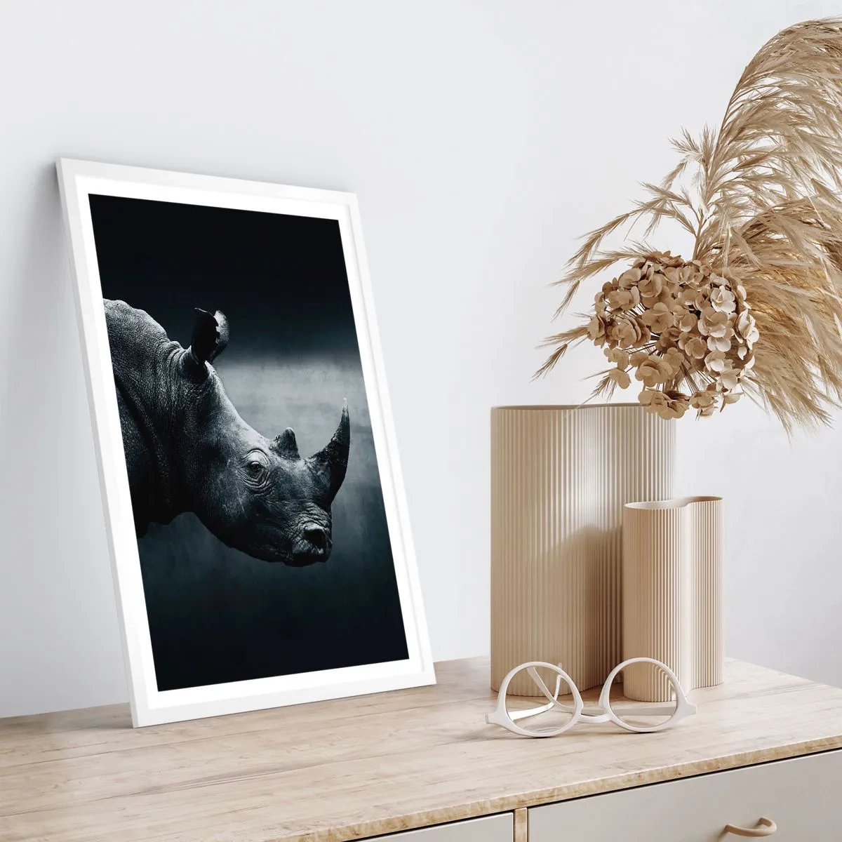 Poster in een witte lijst - Rechts profiel - 40x50 cm