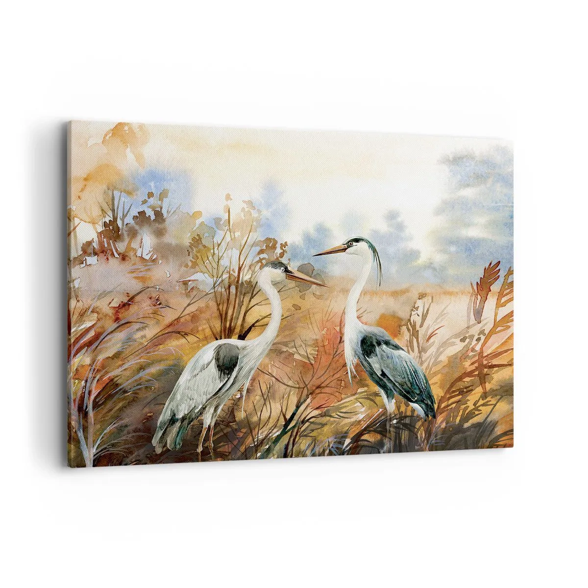 Schilderen op canvas - Waarheen in de herfst? - 100x70 cm