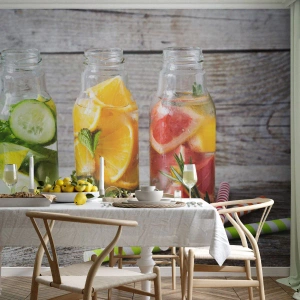 Fotobehang op maat Premium Sand - Van nature gezond - Gastronomie, Fruitige drank, Fruit