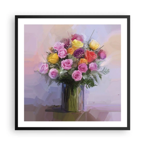 Poster in een zwarte lijst - Ingehouden schoonheid - 60x60 cm