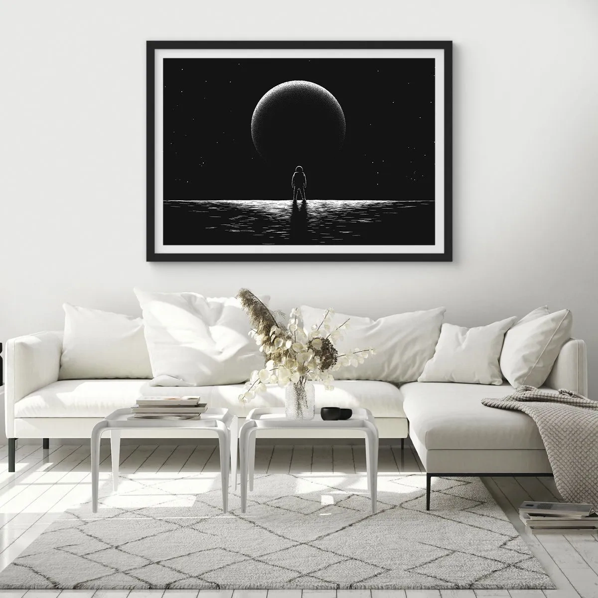 Poster in een zwarte lijst - Oog in oog - 70x50 cm