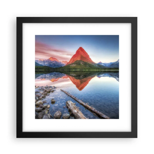 Poster in een zwarte lijst - Warmte en koude - 30x30 cm