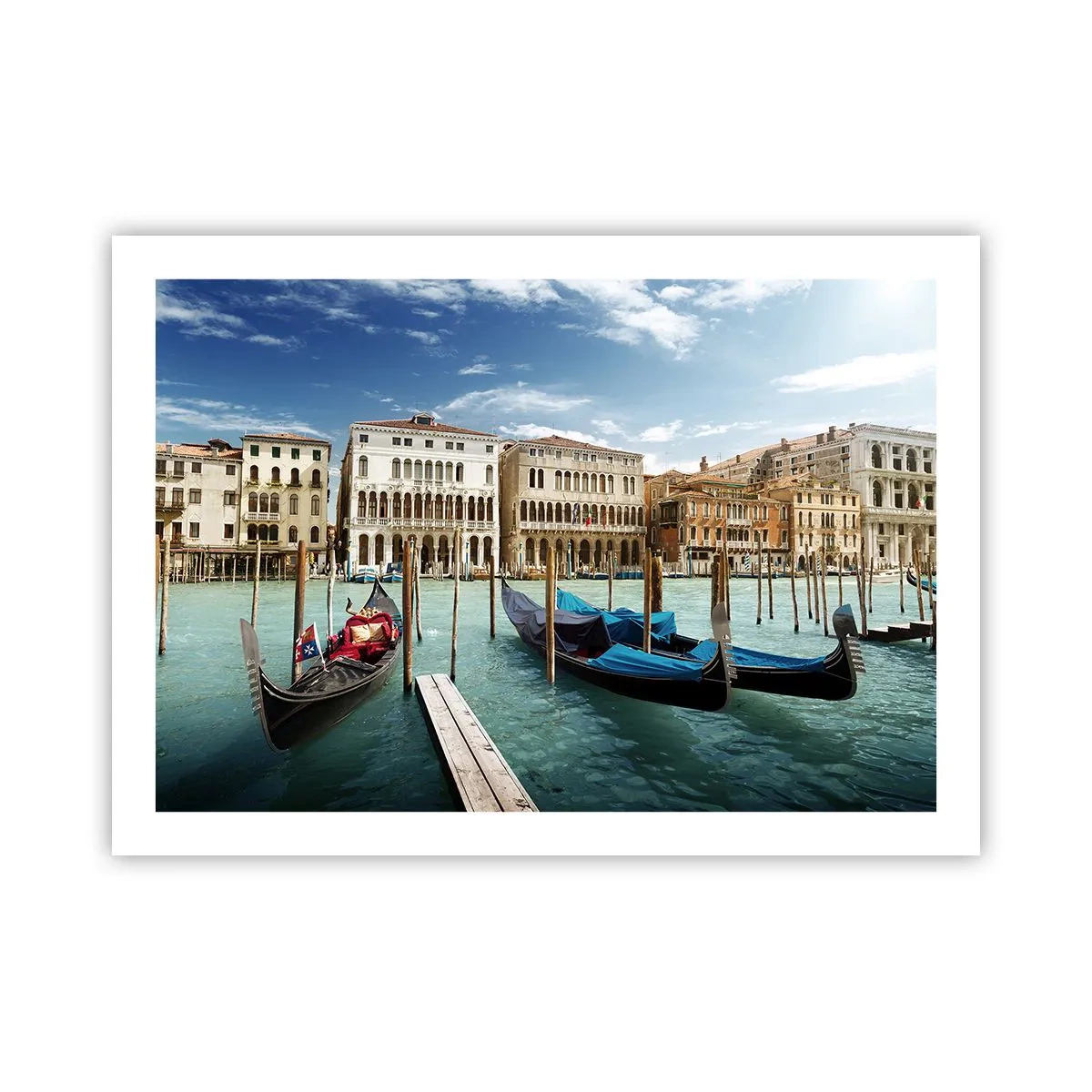 Poster - Paleizen in het blauw - 70x50 cm