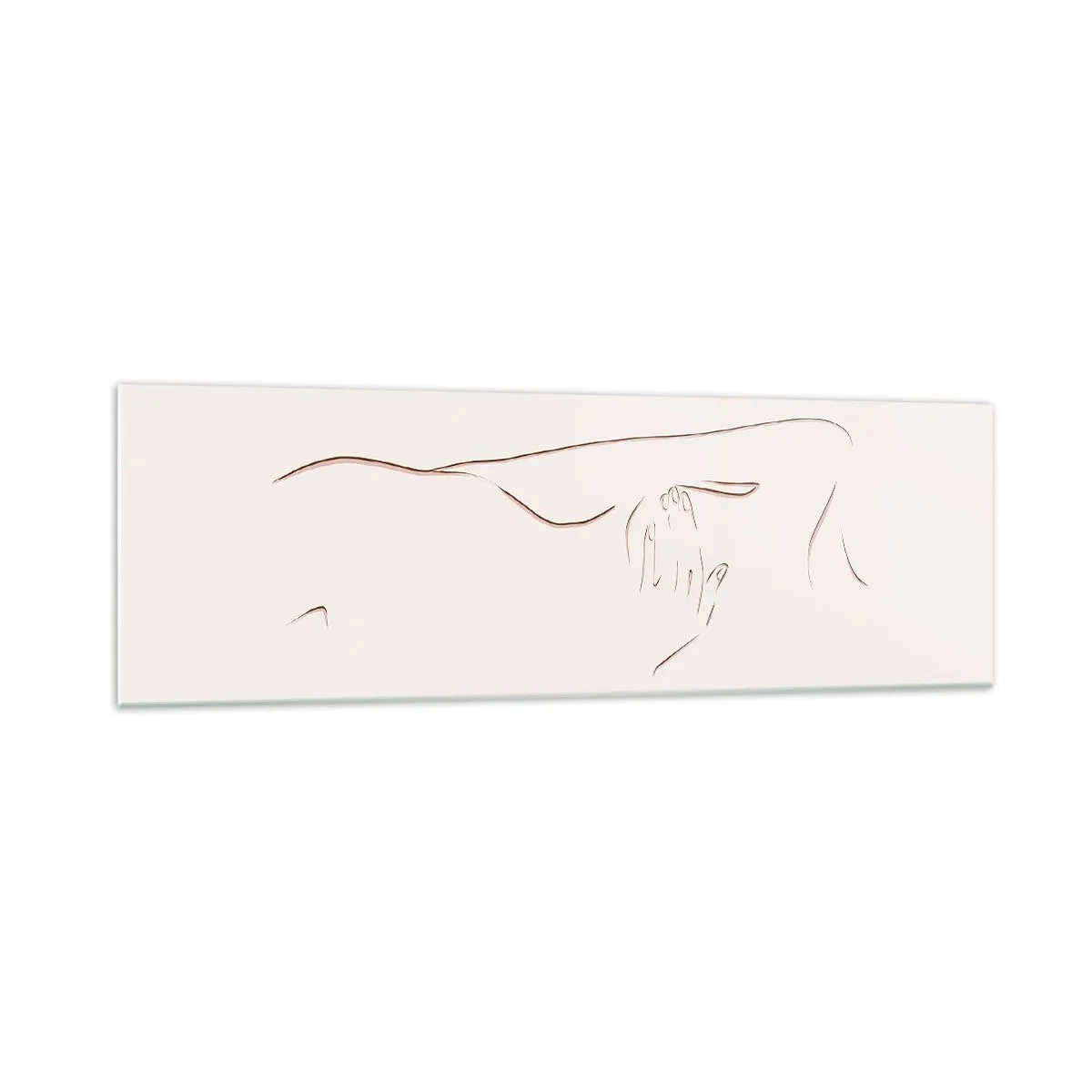 Schilderen op glas - De vorm van verlangen - 160x50 cm
