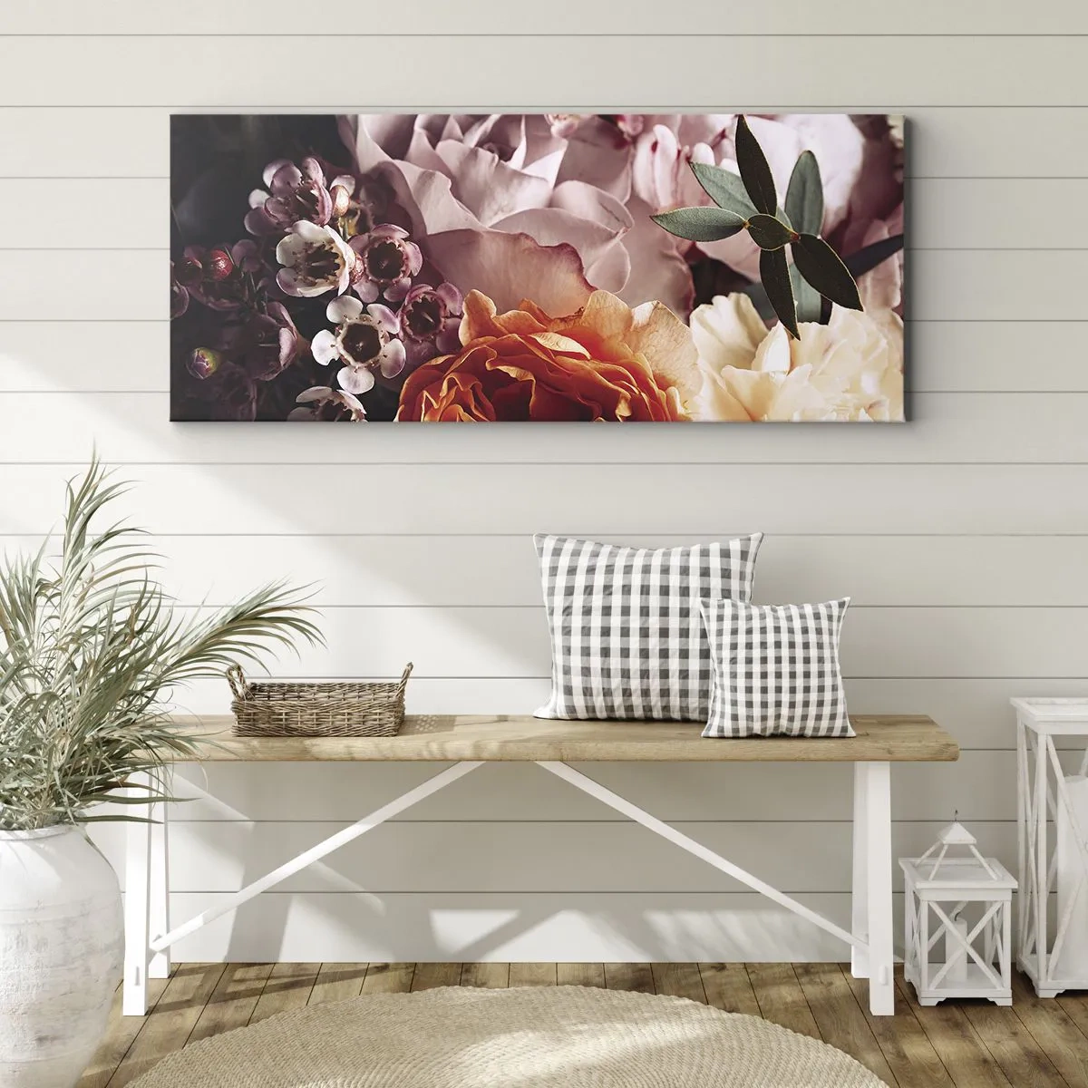 Schilderen op canvas - Gehuld in schoonheid - 100x40 cm