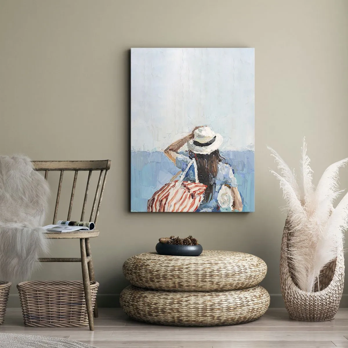 Schilderen op canvas - Welkom bij je vakantie - 50x70 cm