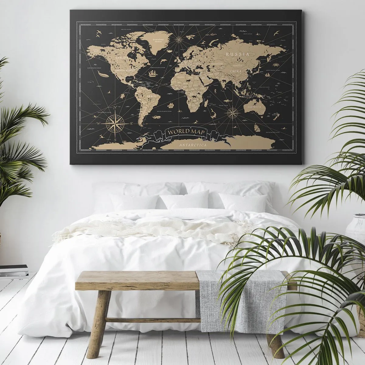 Schilderen op canvas - De grenzen van mijn wereld - 70x50 cm