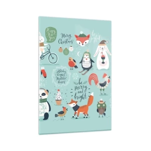 Schilderen op glas - Moge het altijd kerst zijn! - 70x100 cm