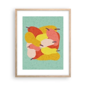 Een poster in een licht eiken lijst - Probeer de zomerzon - 40x50 cm