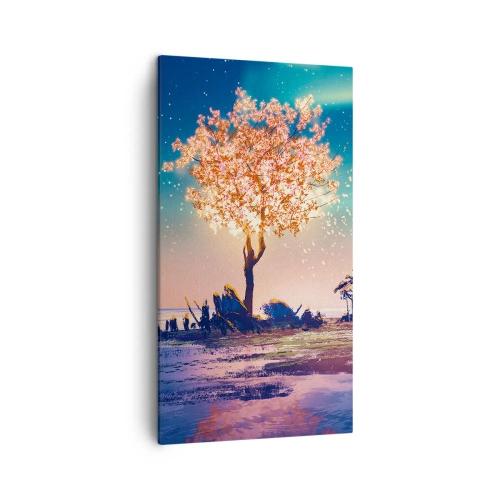 Schilderen op canvas - De natuur vergaat niet - 45x80 cm