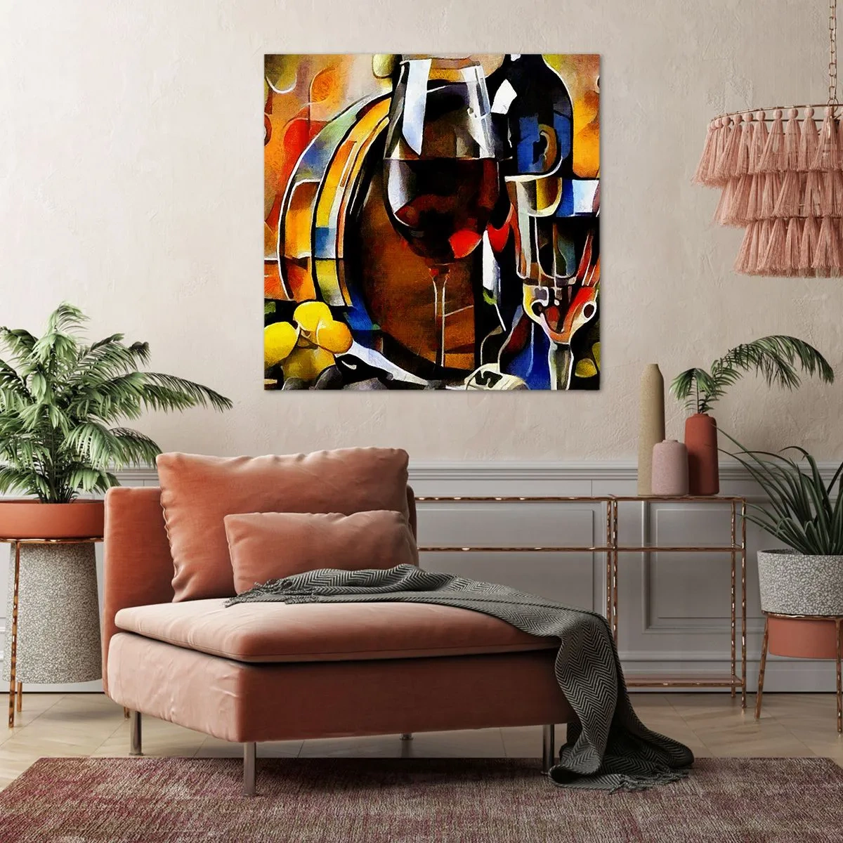 Schilderen op canvas - En de wereld krijgt kleuren - 70x70 cm