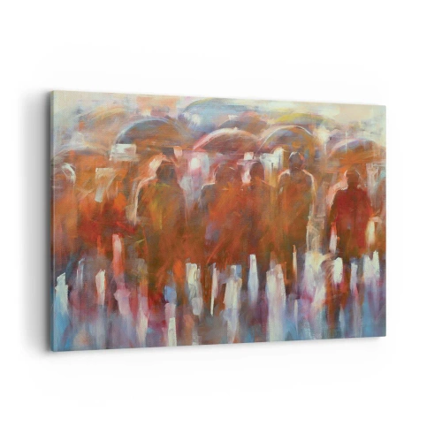 Schilderen op canvas - Zelfs bij regen en mist - 100x70 cm