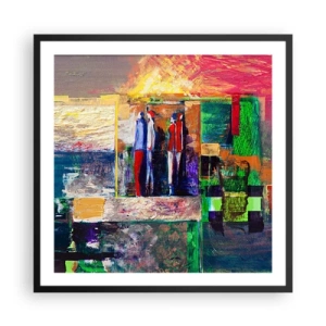 Poster in een zwarte lijst - Relaties en emoties - 60x60 cm