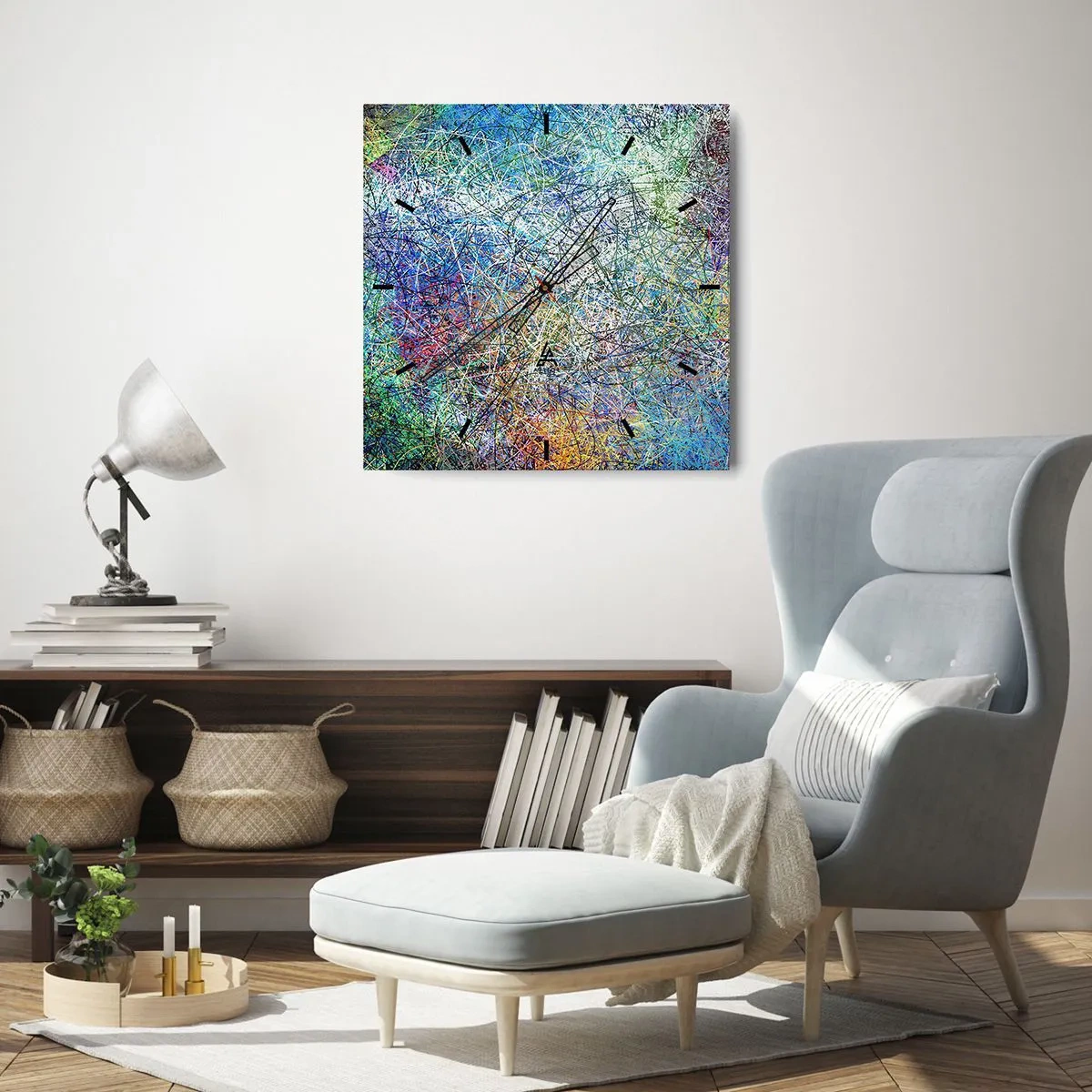 Wandklok - Klok - Het is niet zo eenvoudig - 30x30 cm