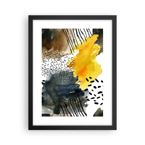 Poster in een zwarte lijst - Een ontmoeting van de elementen - 30x40 cm