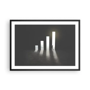 Poster in een zwarte lijst - Succes - impressie - 70x50 cm
