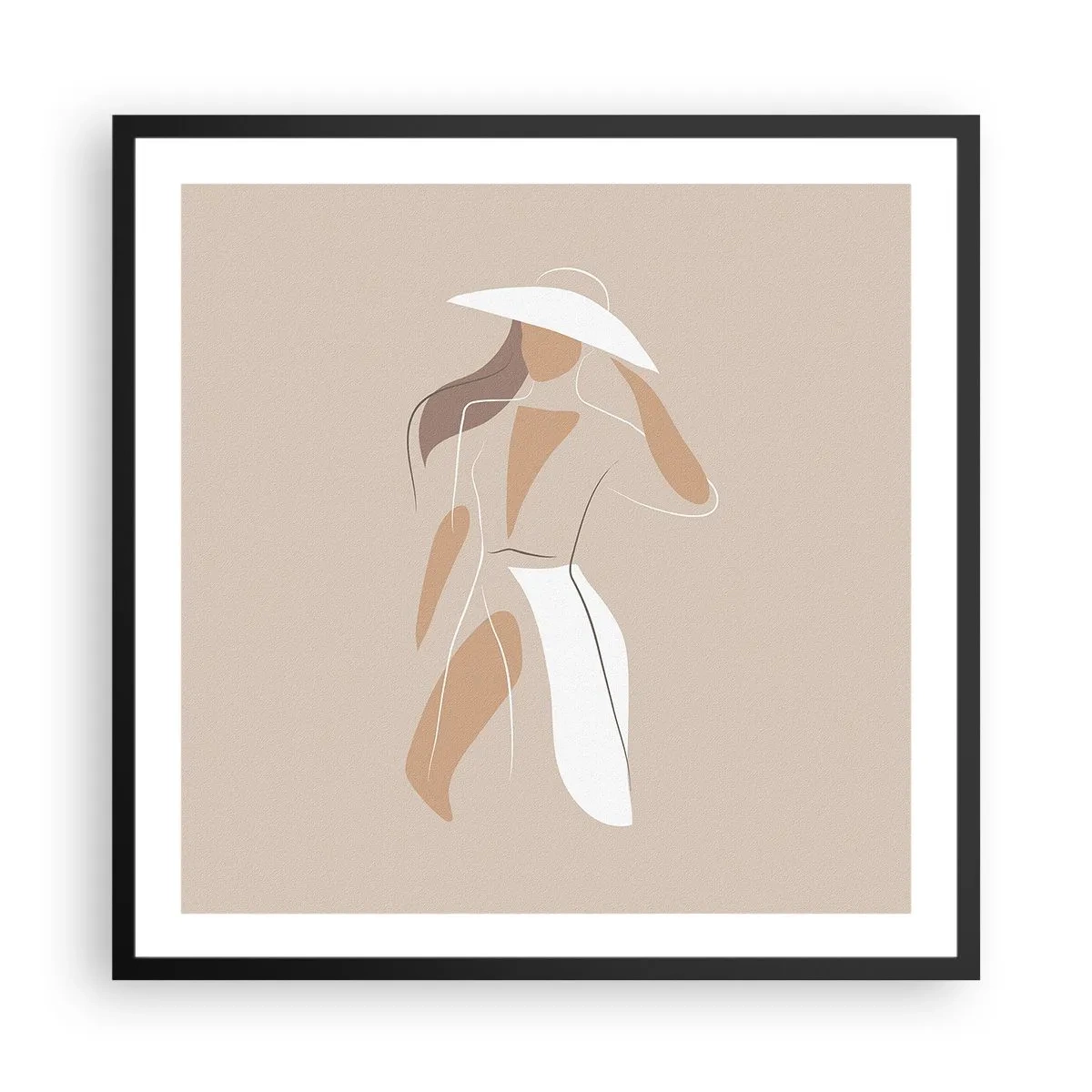 Poster in een zwarte lijst - Mode is leuk - 60x60 cm