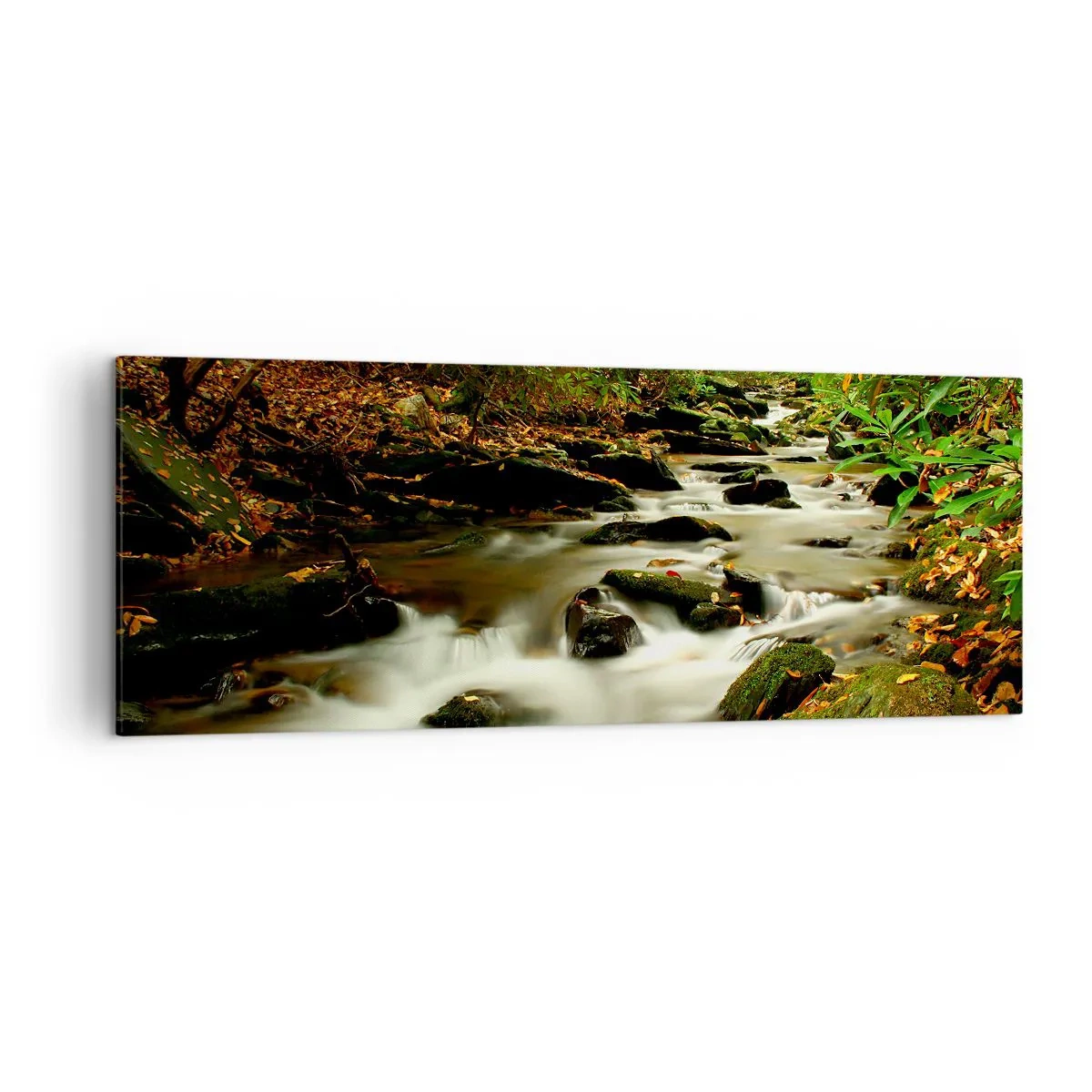 Schilderen op canvas - Zoals vloeibaar zilver - 140x50 cm