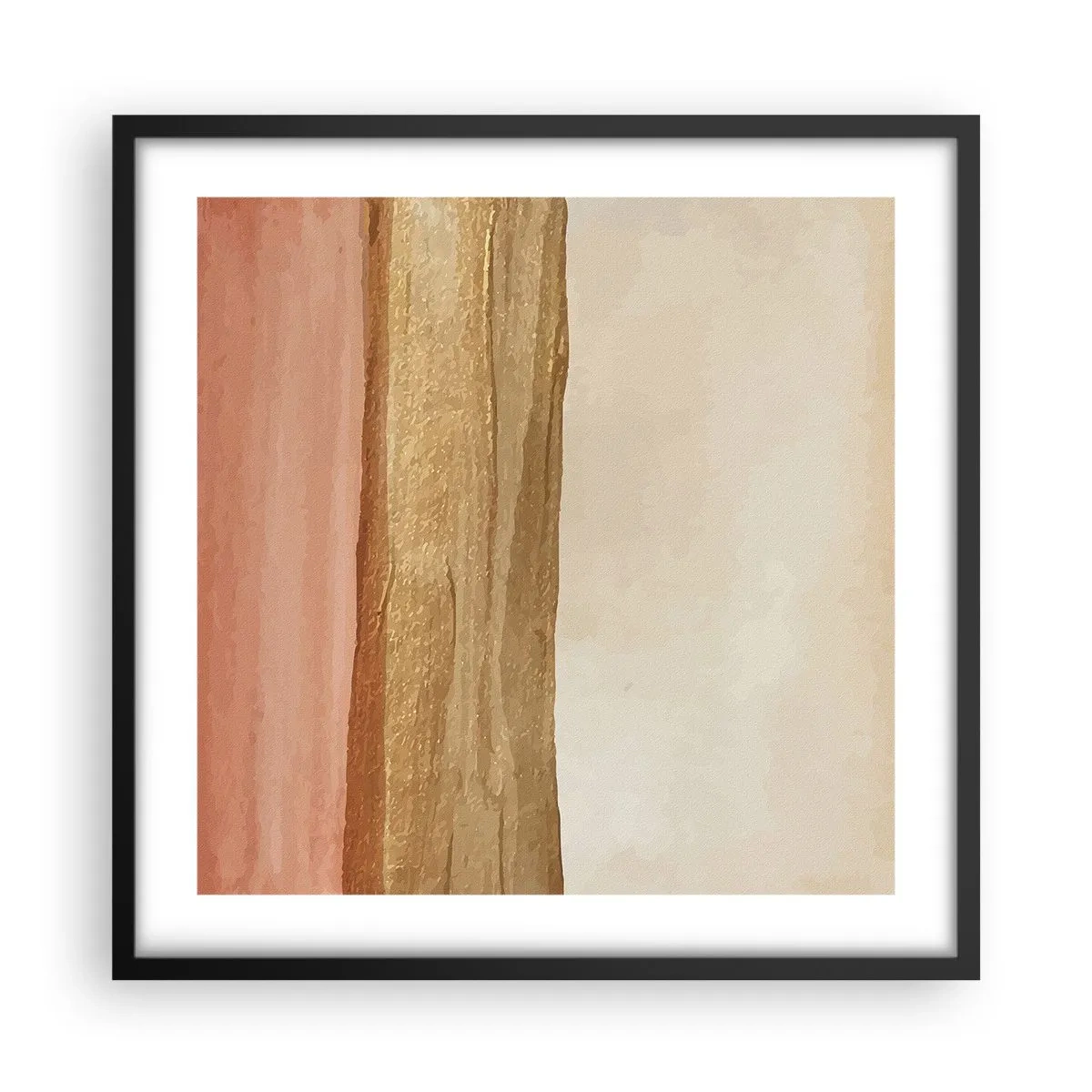 Poster in een zwarte lijst - Verticale compositie - 50x50 cm