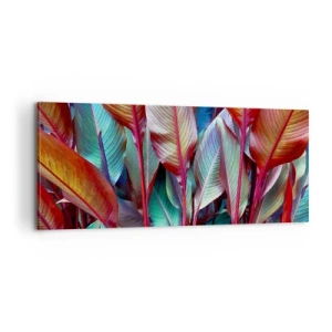 Schilderen op canvas - Een kleurrijk struikgewas - 100x40 cm