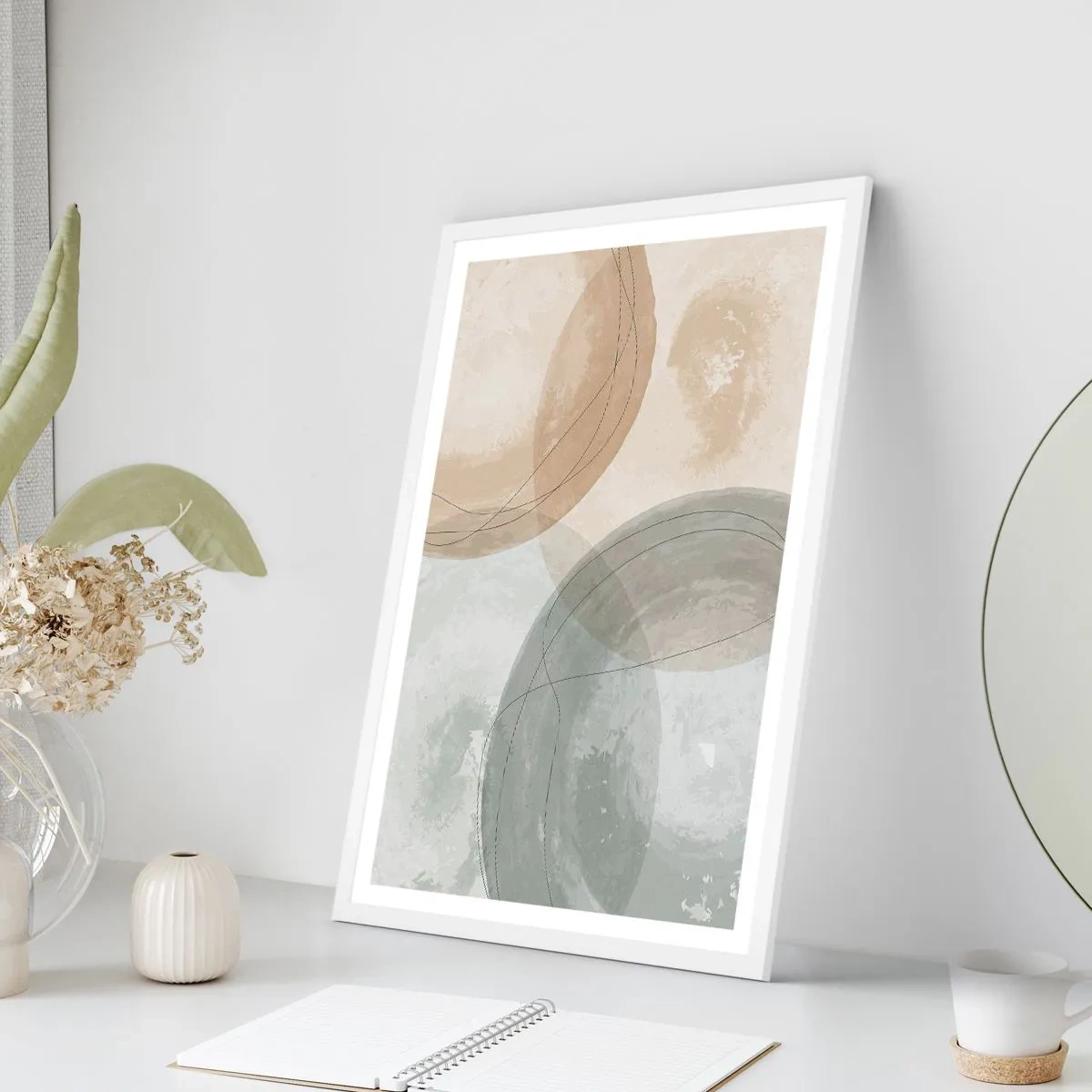 Poster in een witte lijst - Indringende werelden - 50x70 cm