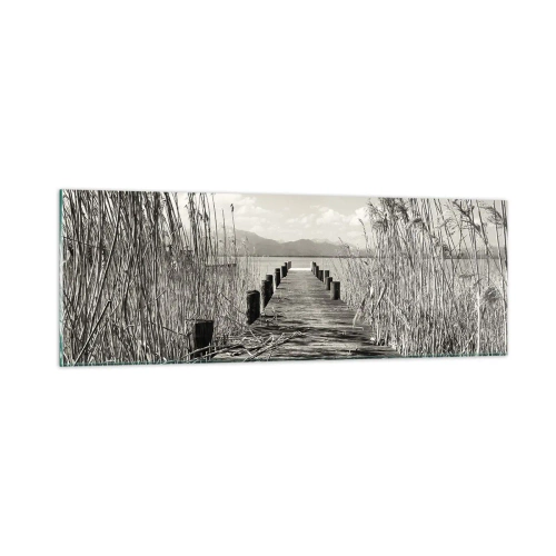 Schilderen op glas - In de stilte van het gras - 90x30 cm