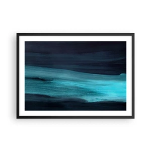 Poster in een zwarte lijst - Ga met de stroom mee - 70x50 cm