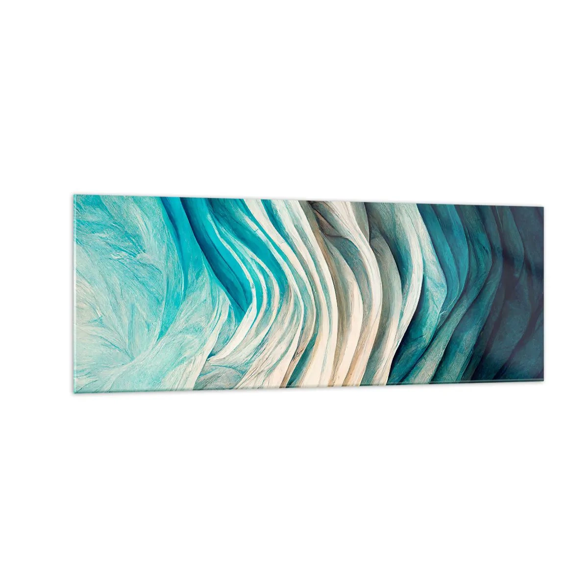 Schilderen op glas - Blauwe onverzadigbaarheid - 140x50 cm