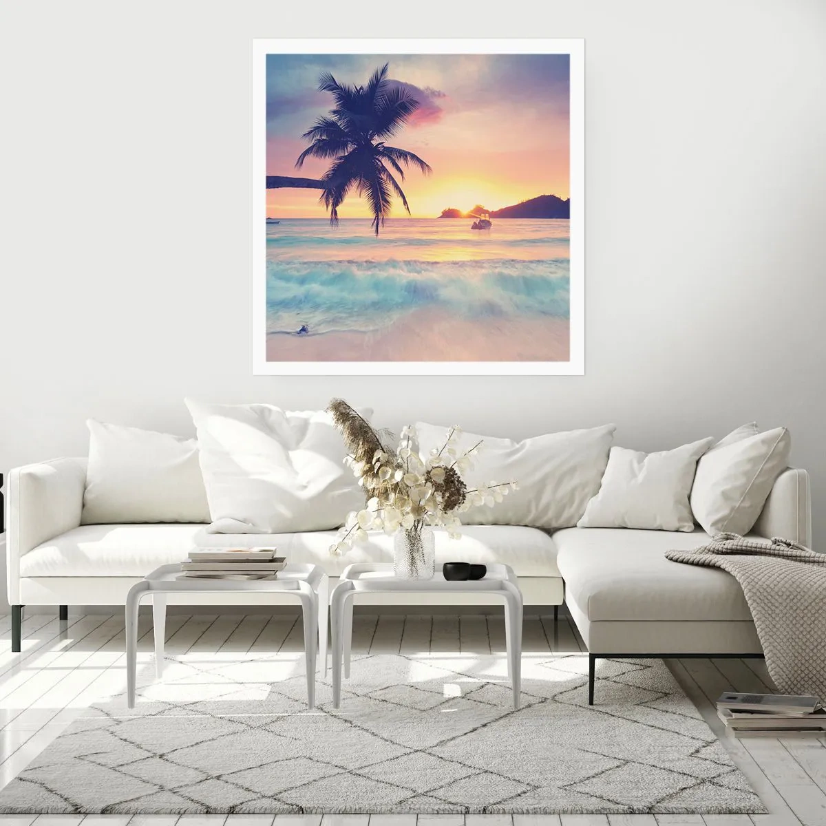 Poster - Een avond aan de baai - 40x40 cm