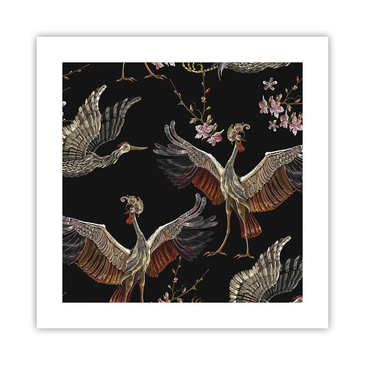 Poster - Een sprookjesvogel - 40x40 cm