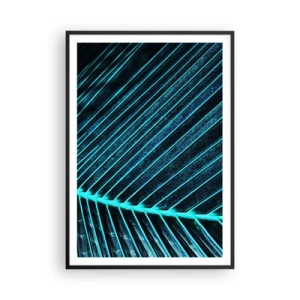 Poster in een zwarte lijst - Groene textuur - 70x100 cm