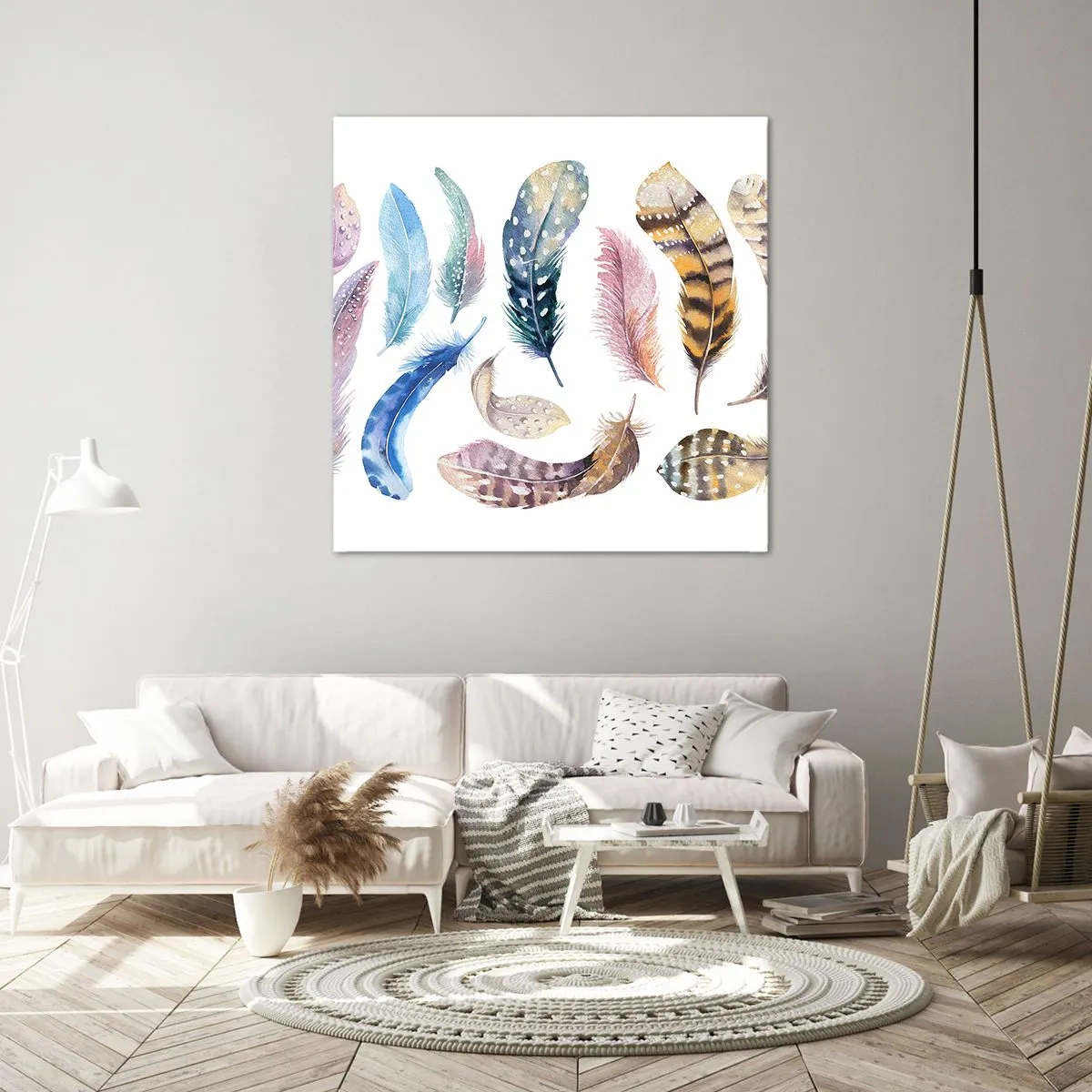 Schilderen op canvas - Licht, bont en veelkleurig - 50x50 cm