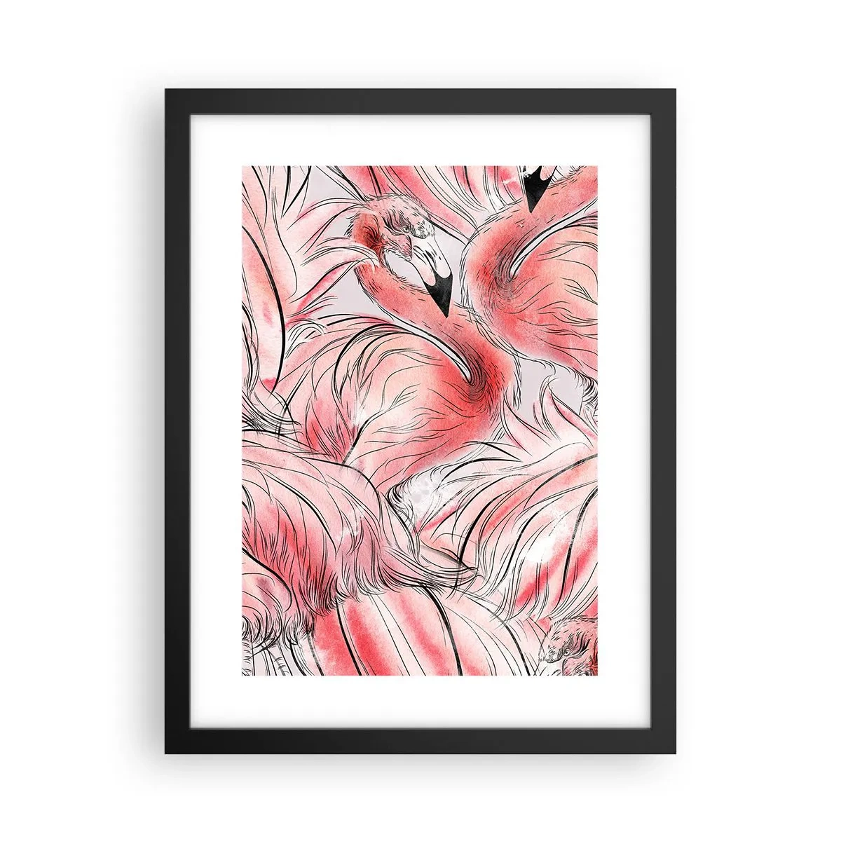 Poster in een zwarte lijst - Vogelcorps de ballet - 30x40 cm