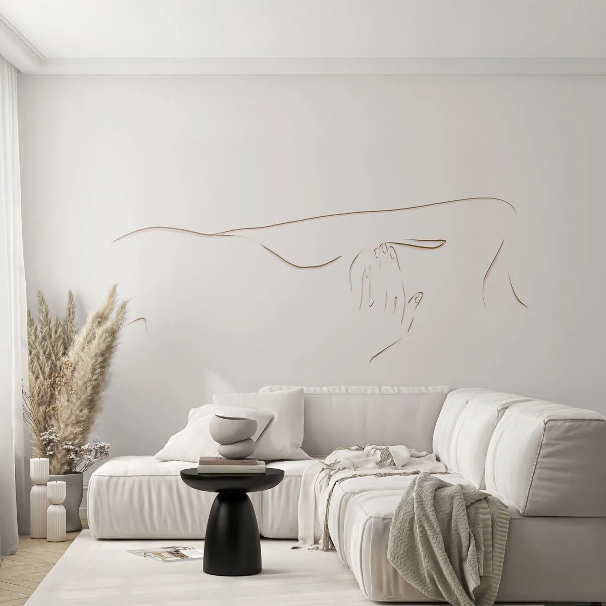 Fotobehang Premium Canvas - De vorm van verlangen - Abstractie, Grafisch, Deel - 250x175 cm