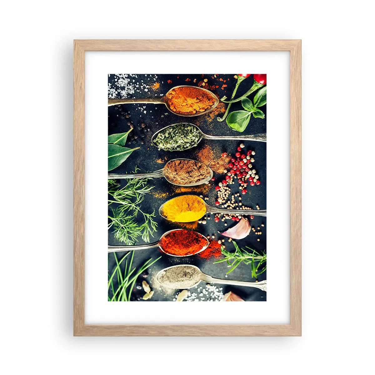 Een poster in een licht eiken lijst - Culinaire magie - 30x40 cm