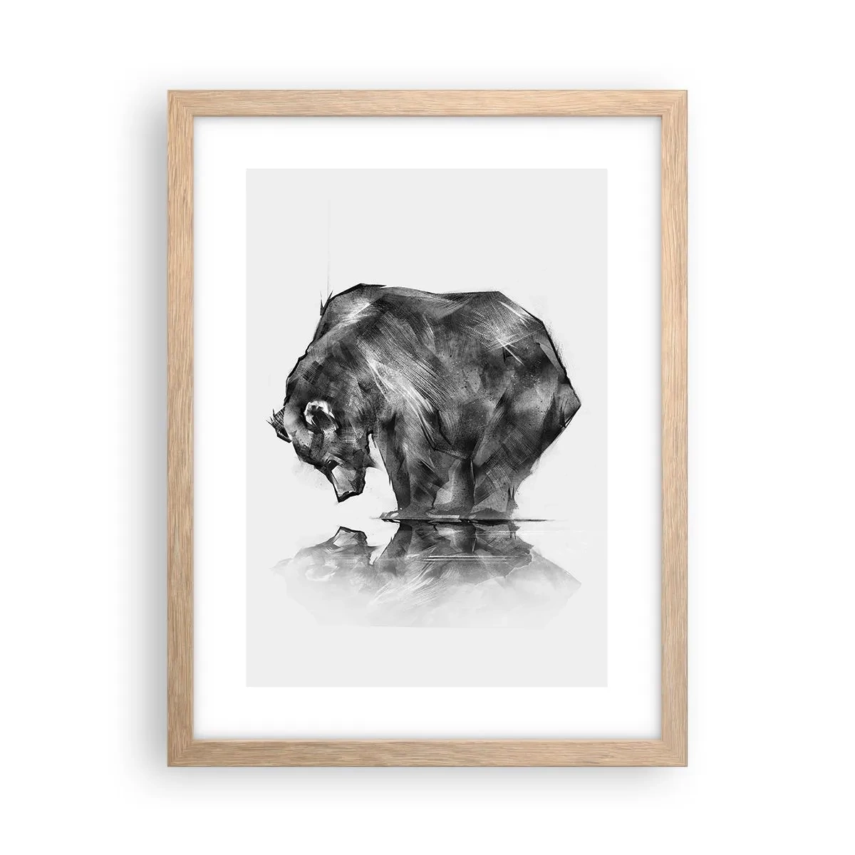 Een poster in een licht eiken lijst - Leuk om een geliefde persoon te zien - 30x40 cm