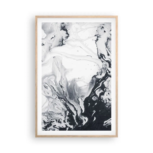 Een poster in een licht eiken lijst - Het binnenste van de aarde - 61x91 cm