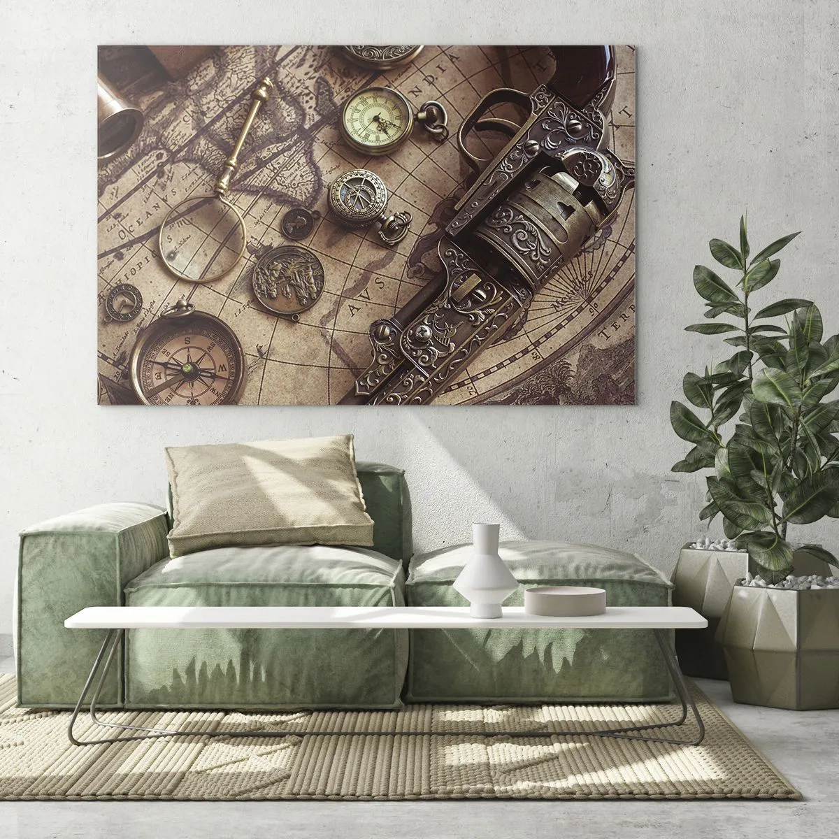 Schilderen op glas - Avontuur roept - 120x80 cm